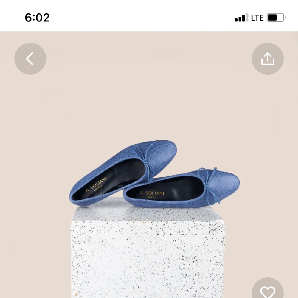 A. Soliani Denim Seude Como Flats